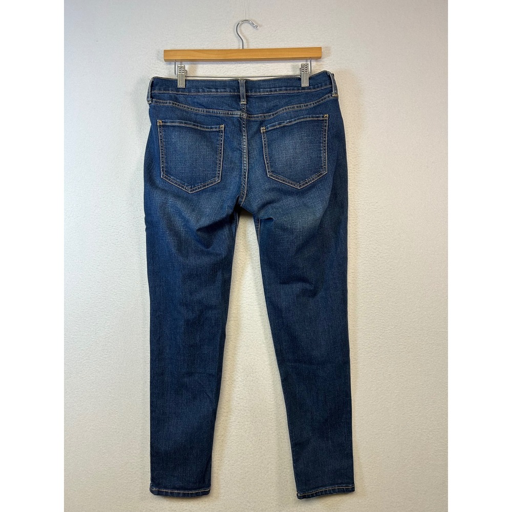 Casual Old Navy Womens 6 Blue Boyfriend Skinny Mid Rise Stretch Denim Jeans - Picture 2 of 11